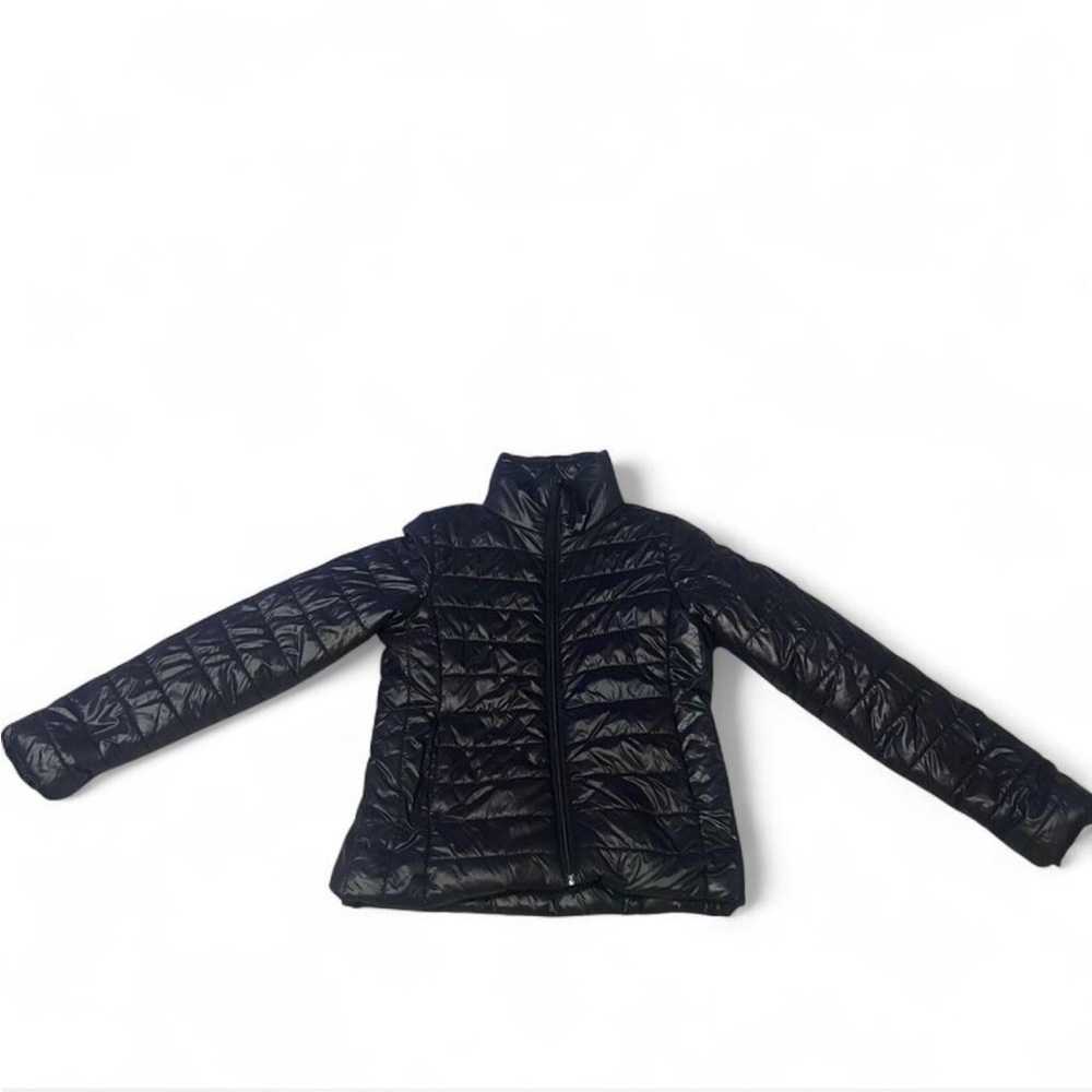 Active USA Shiny Black Puffer Jacket